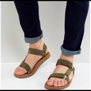 Teva Original Suede Sandals- Olive Green- Sz 8